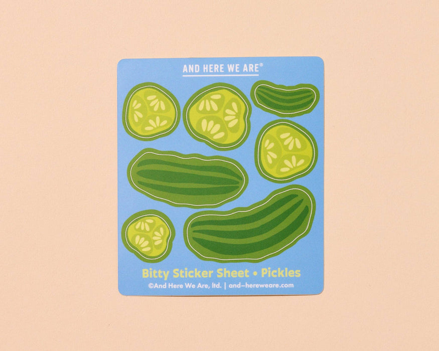Bitty Vinyl Sticker Sheet—Pickles (7 little stickers)