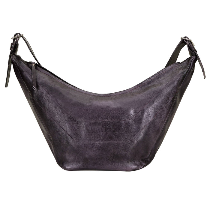 Boone Handcrafted Leather Crossbody/Hobo  Bags: Black