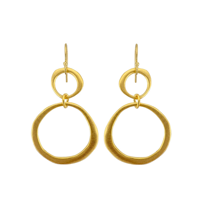 Double circle earrings: Vermeil