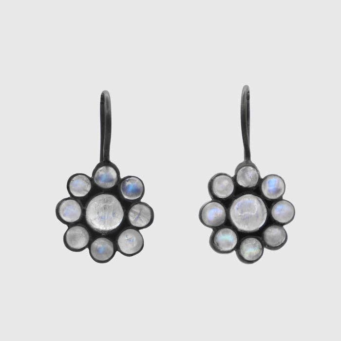 Flower Drop Earrings - EJ2286: Chrysoprase