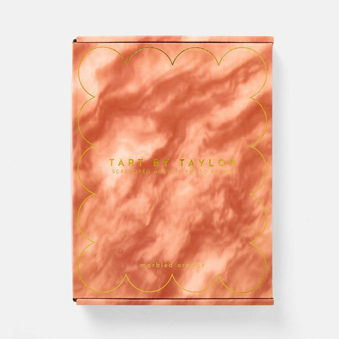 Orange Marbled Acrylic Picture Frame