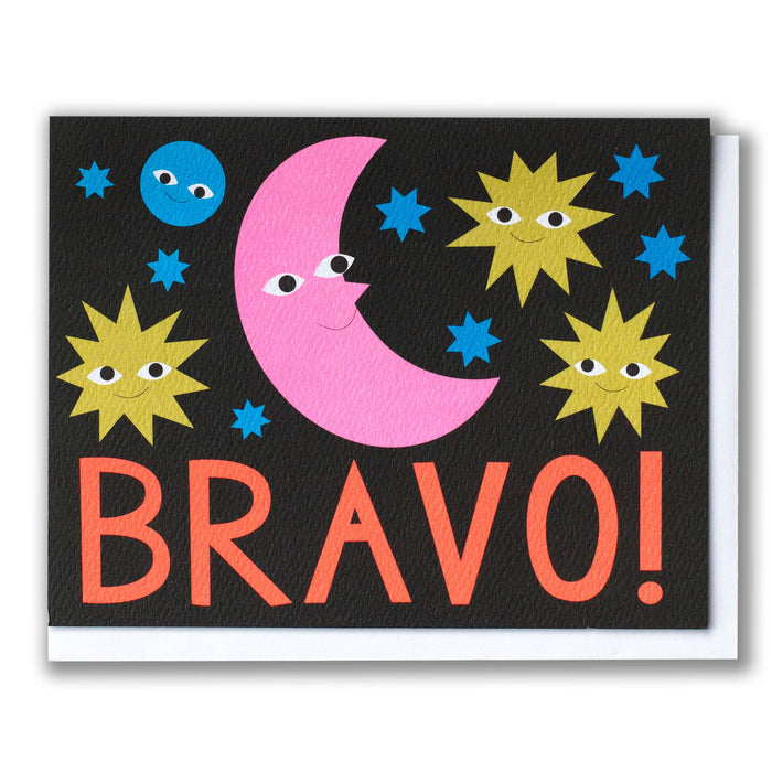 Bravo Moon & Stars Note Card