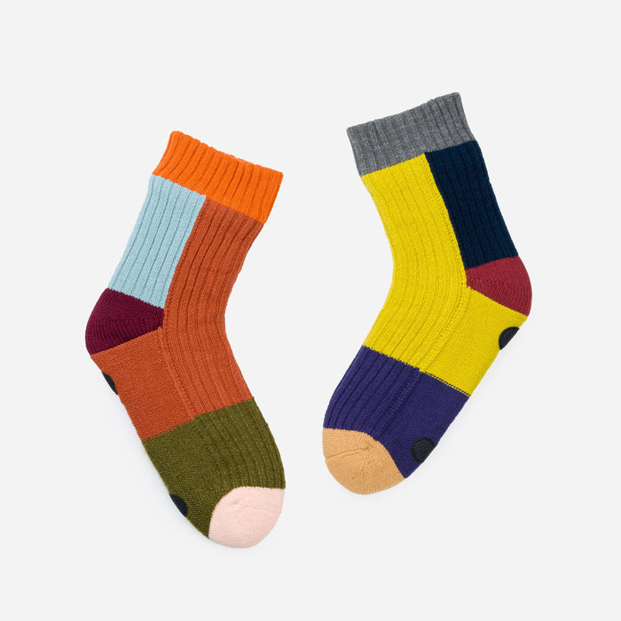 Mismatch House Socks: Pink / S/M - W 6-9<br>M 5-7.5