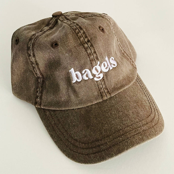 Bagels Baseball Cap Unisex Dad Hat Jewish gifts restaurant: Black