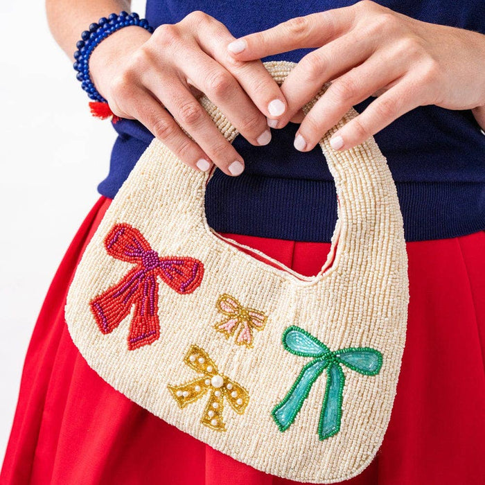 Evelynn Bows Beaded Hobo Bag Wholesale