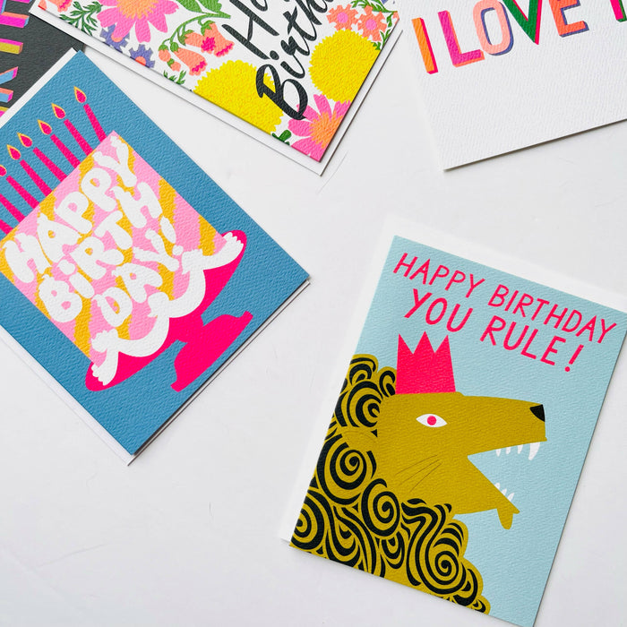 King of the Beasts Happy Birthday Note Card