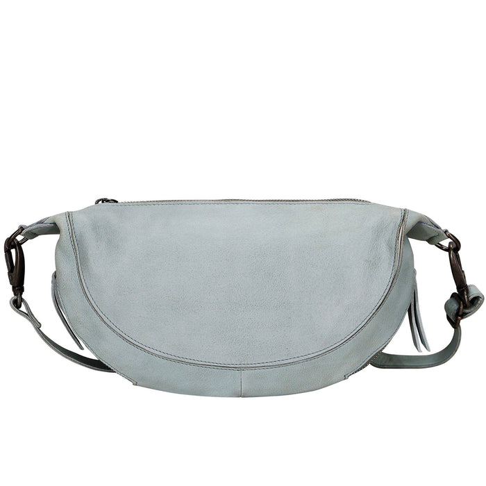 Crosby Handcrafted Leather Sling/Crossbody Bags: Grass