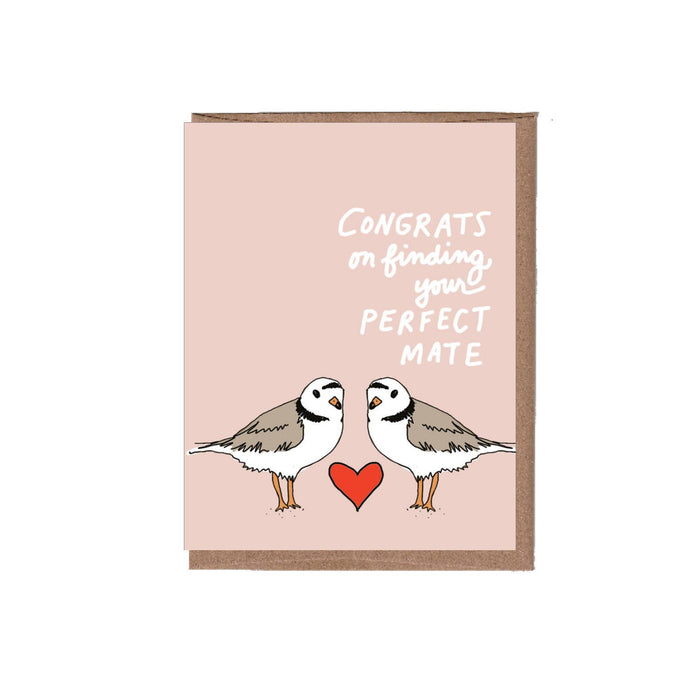 Piping Plover Wedding Greeting Card