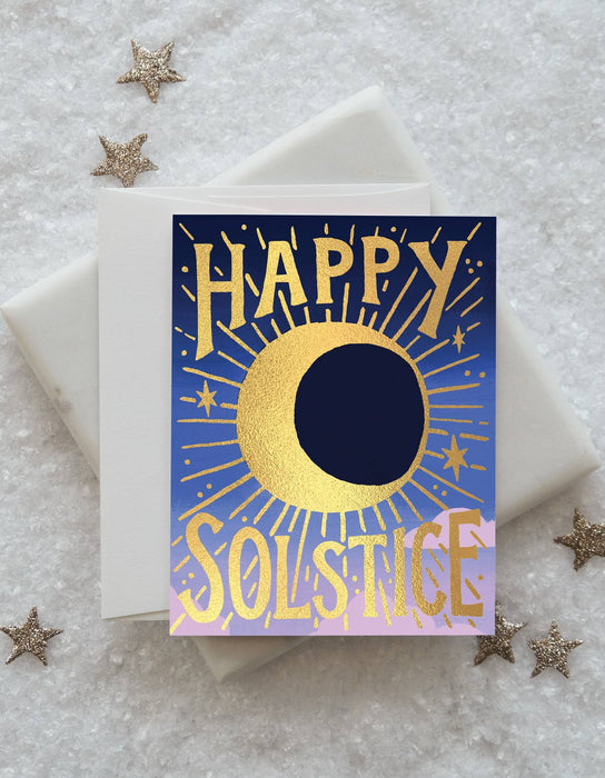 Winter Holiday Greeting Card | Winter Solstice Moon: Single