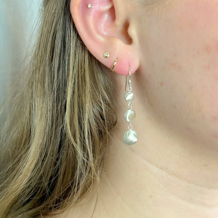three tiny tabs earrings