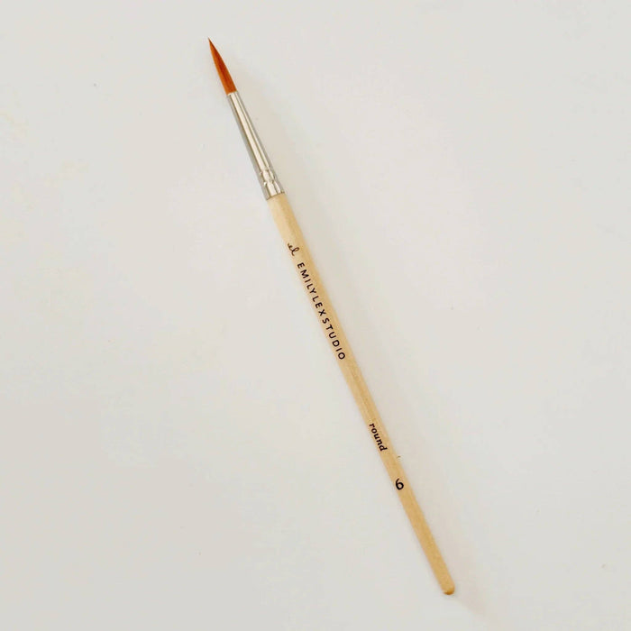 Watercolor paintbrush set of five wood brushes