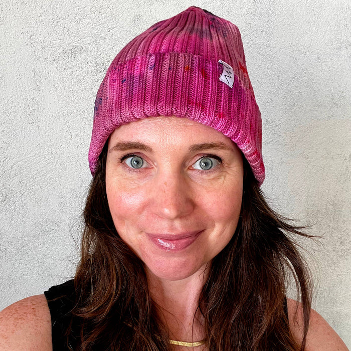 Heart Hand-dyed Beanie Hat