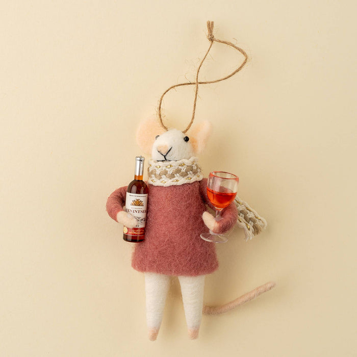 Merlot Millie Mouse Holiday Ornament