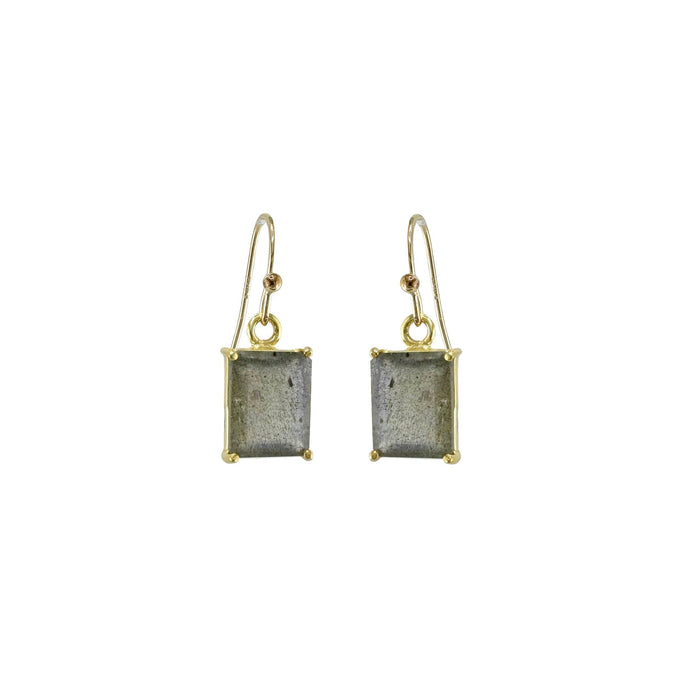 Labradorite rectangle earrings