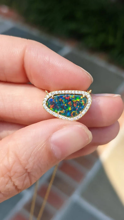 Pebble Opal Original Necklace: White Opal