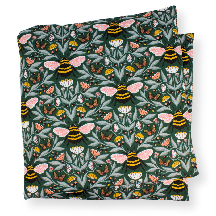 Aromatherapy Large Heat & Cold Wrap: Cream + Pink Floral / Lavender