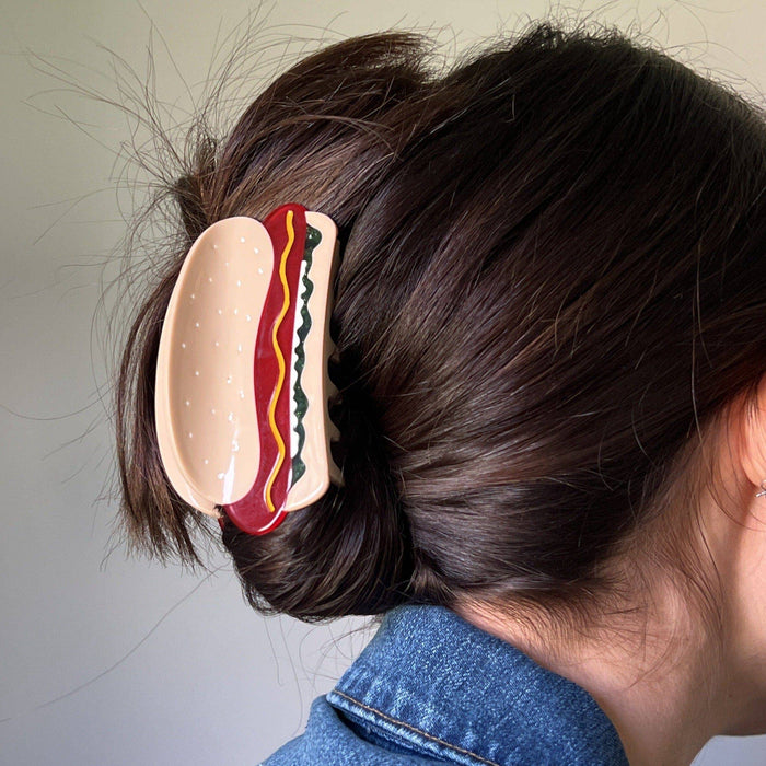 Chicago Hot Dog Hair Claw