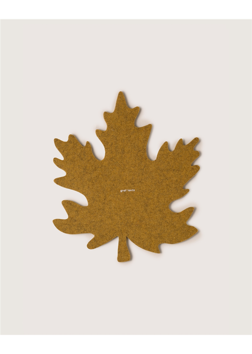 Merino Wool Autumn Leaf Trivet - Ochre