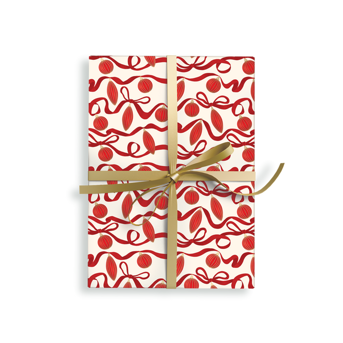 Magical Ornaments Premium Metallic Gift Wrap