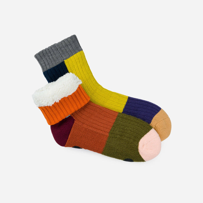 Mismatch House Socks: Pink / S/M - W 6-9<br>M 5-7.5