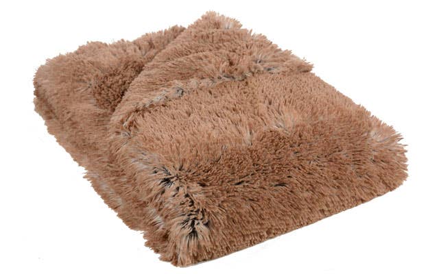 Throw - Standard 58" x 45" Assorted Faux Fur: Rosebud Black / Faux Fur 100% Polyester / 45" x 58" Standard Size Throw