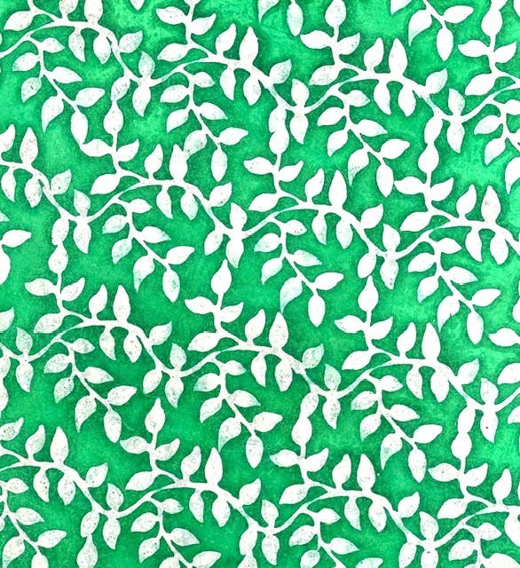 20x30 Batik leaves: Blue