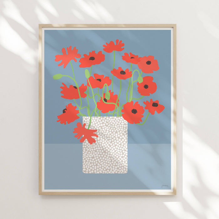 Icelandic Poppies Art Print. Signed. Unframed. 250601: 11 x 14 Unframed