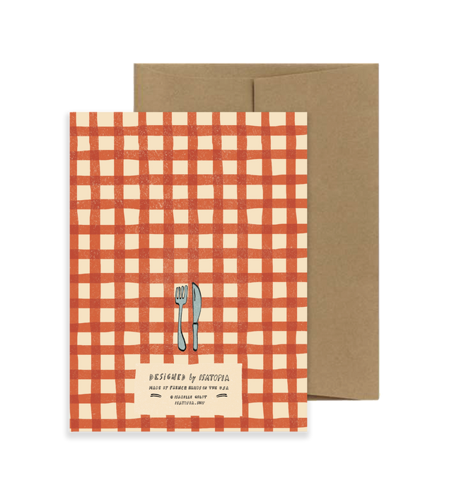 Cuisine/Cook Gingham - A6 Card
