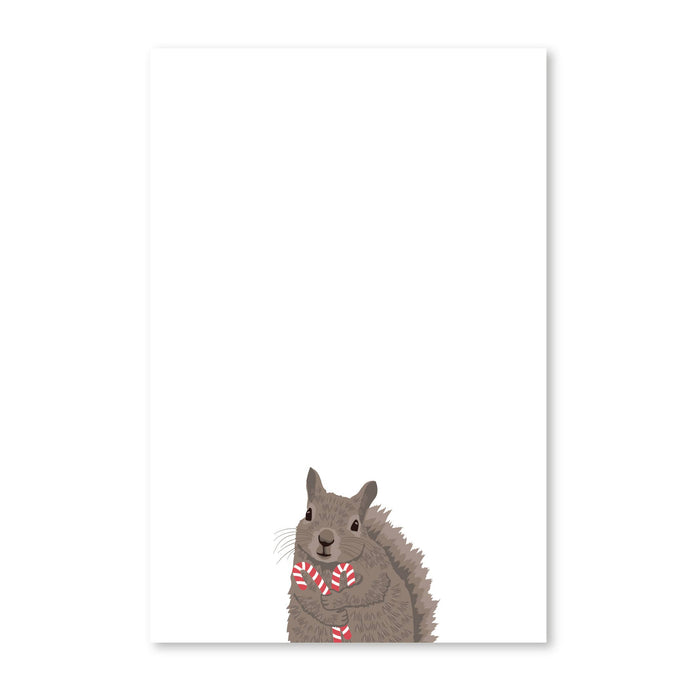 Squirrel Candy Canes Notepad