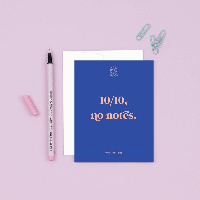 10/10, No Notes | Funny Congratulations Card