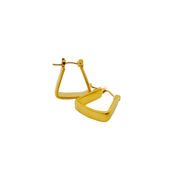 Small Wide Hoops Earrings in Silver or Vermeil: Silver