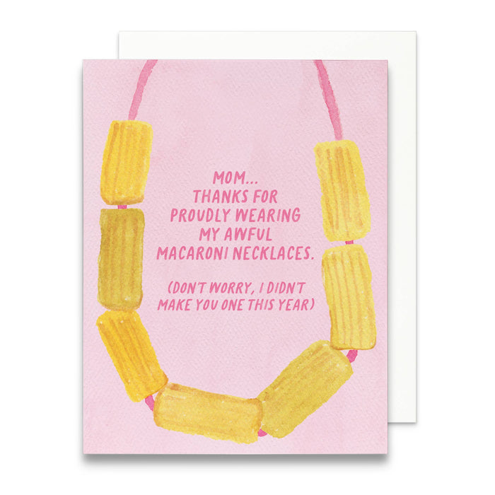 Macaroni Necklace Greeting Card