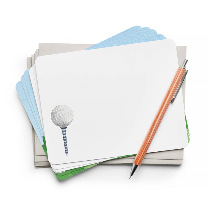 Golf Tee Flat Notes – Boxed Set of 8 Notecards
