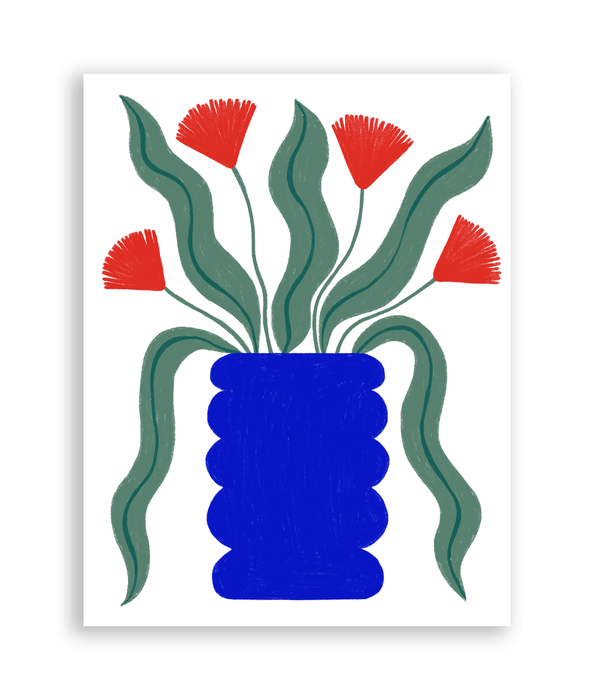 "Blue Vase" Art Print - 8.5x11"