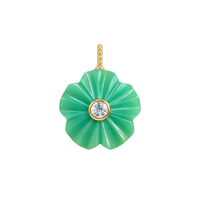 Flower Gemstone Pendant With Topaz: Moonstone
