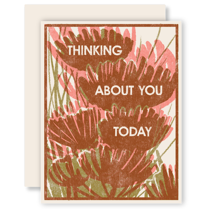 Thinking About You Every Day Letterpress Card