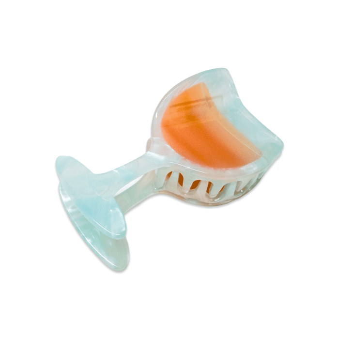 Midi Rose Wine Glass Hair Claw Clip