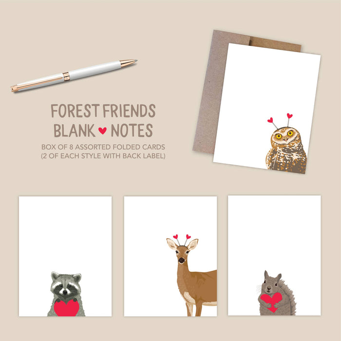Forest Friends Blank Love Note Set