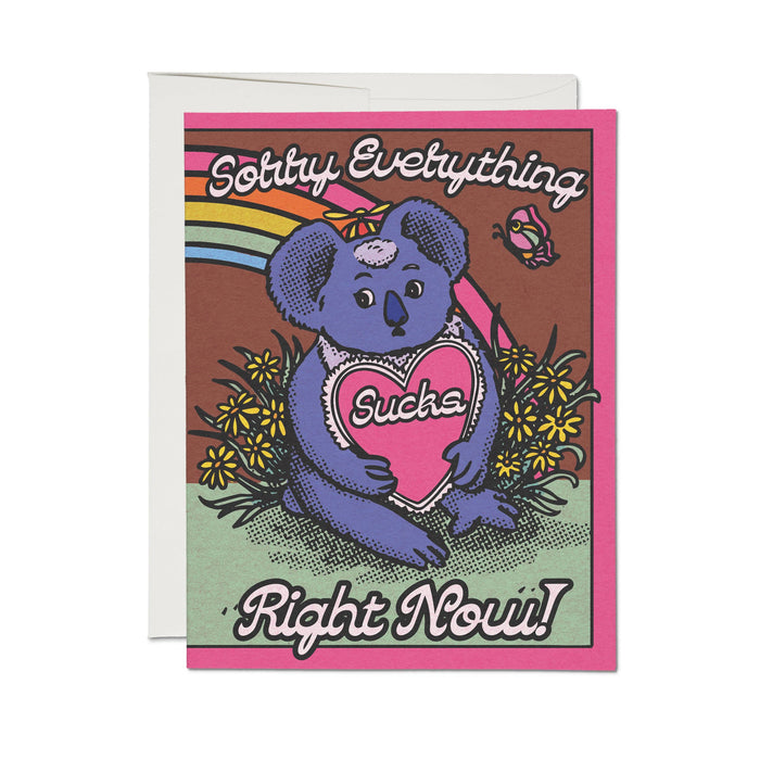 Sorry Koala greeting card: Single