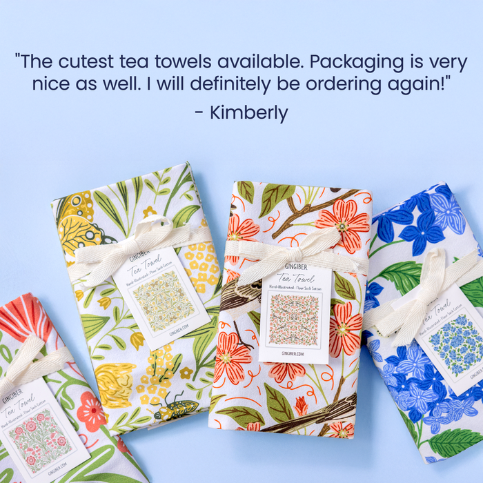 Orange Grove Tea Towel - Citrus Kitchen Dish Towel