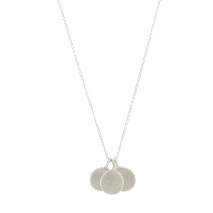 Three Discs Necklace in Silver, Vermeil, or Mixed: Mixed
