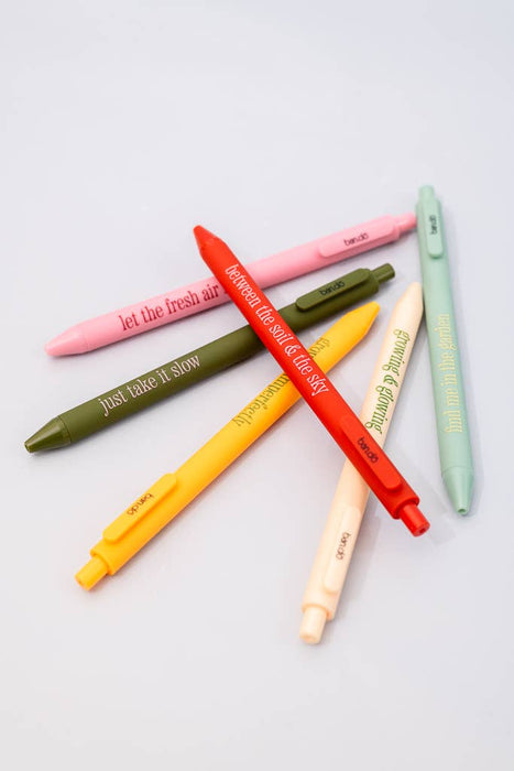 Write On Gel Pen Set, Garden Sayings