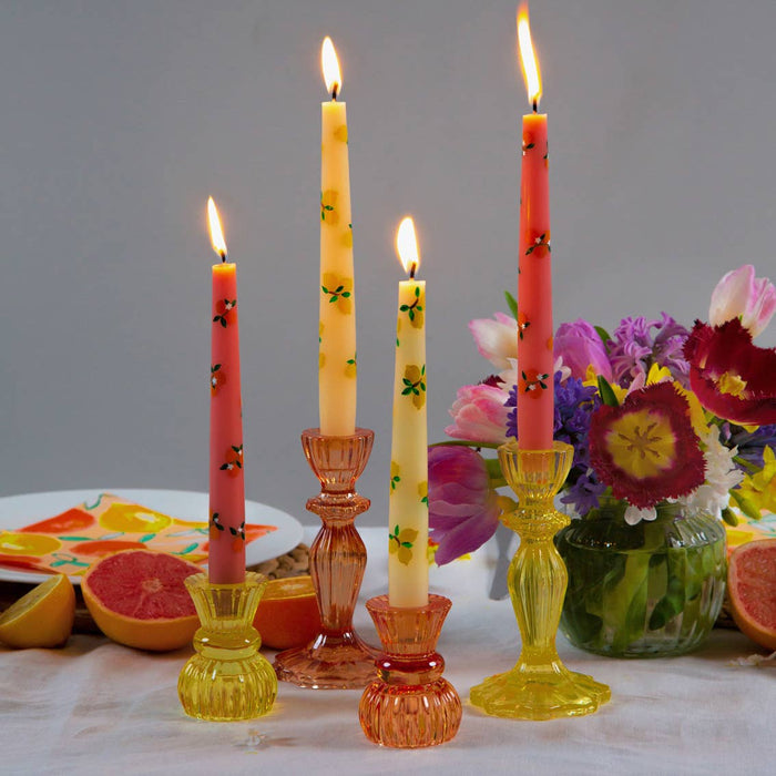 Warm Glass Candle Holders, asstd