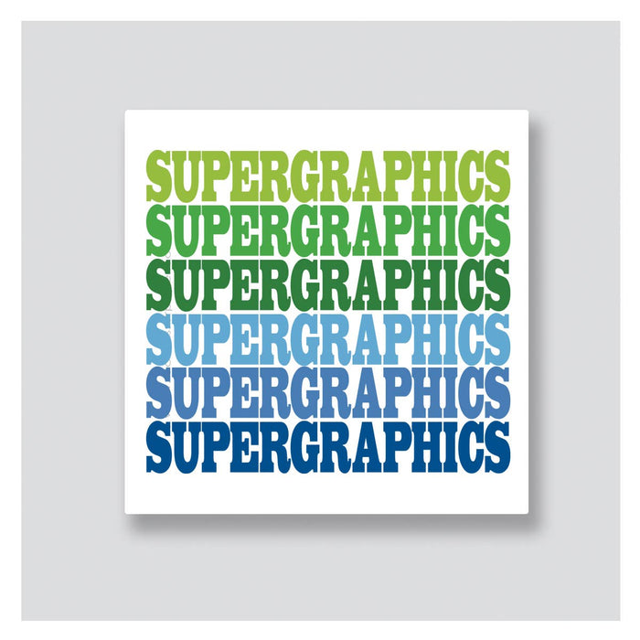 Personalized City Coaster - Supergraphics repeat name drop: Sunset (09)