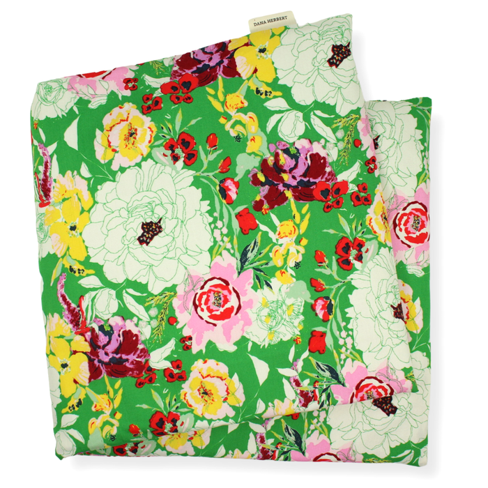 Large Heat Wrap: Navy Floral / Lavender