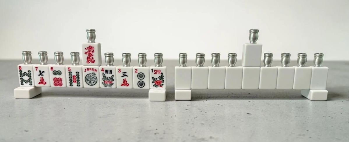 Mah Jong Menorah: Cream Acrylic