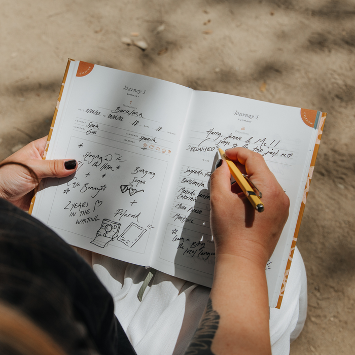 Guided Travel Journal, A5 Hardcover -  Sky High