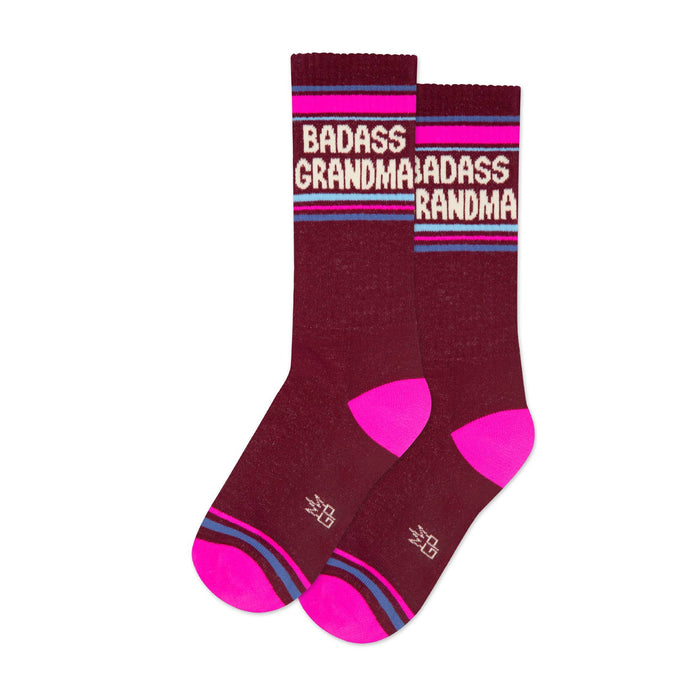Badass Grandma Gym Crew Socks