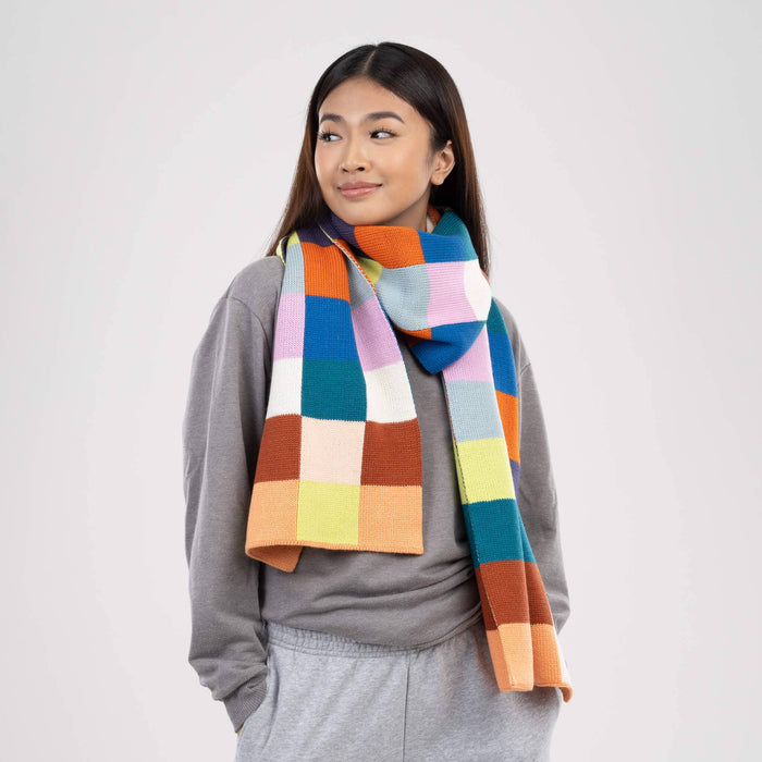 Color Patch Big Scarf: Desert