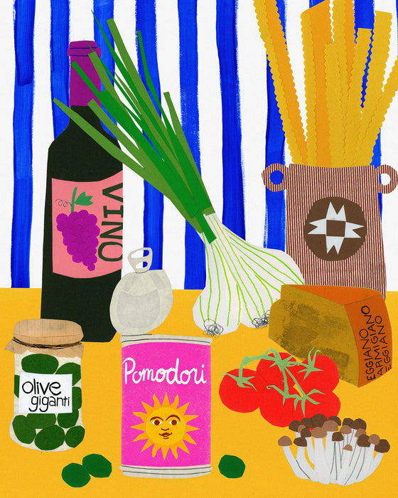 Art Print - Italian Foods : 11X14"